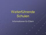 Weiterf&uuml;hrende Schulen